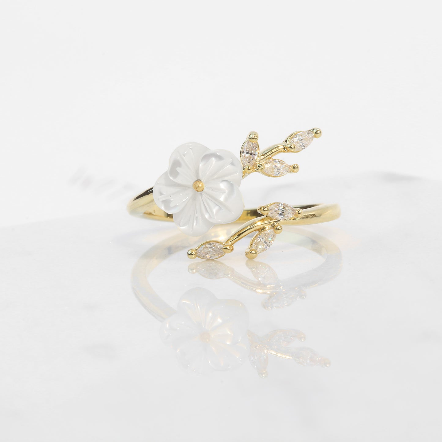 Blossom Whisper Ring - Mother Of Pearl