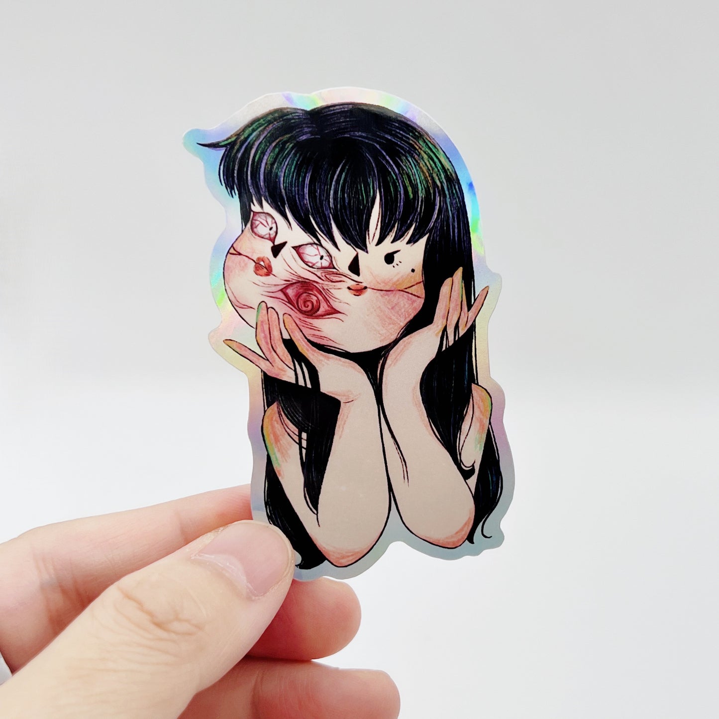 Junji Ito Fanart | Waterproof Holographic Sticker
