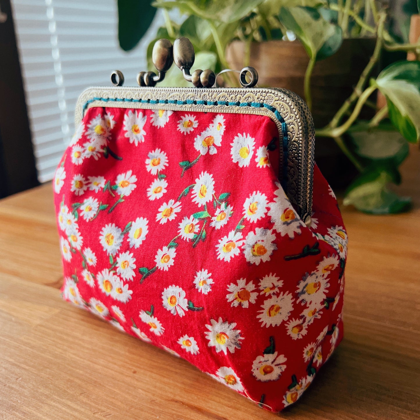Floral Delight Handcrafted Pouch - White Mini Florals