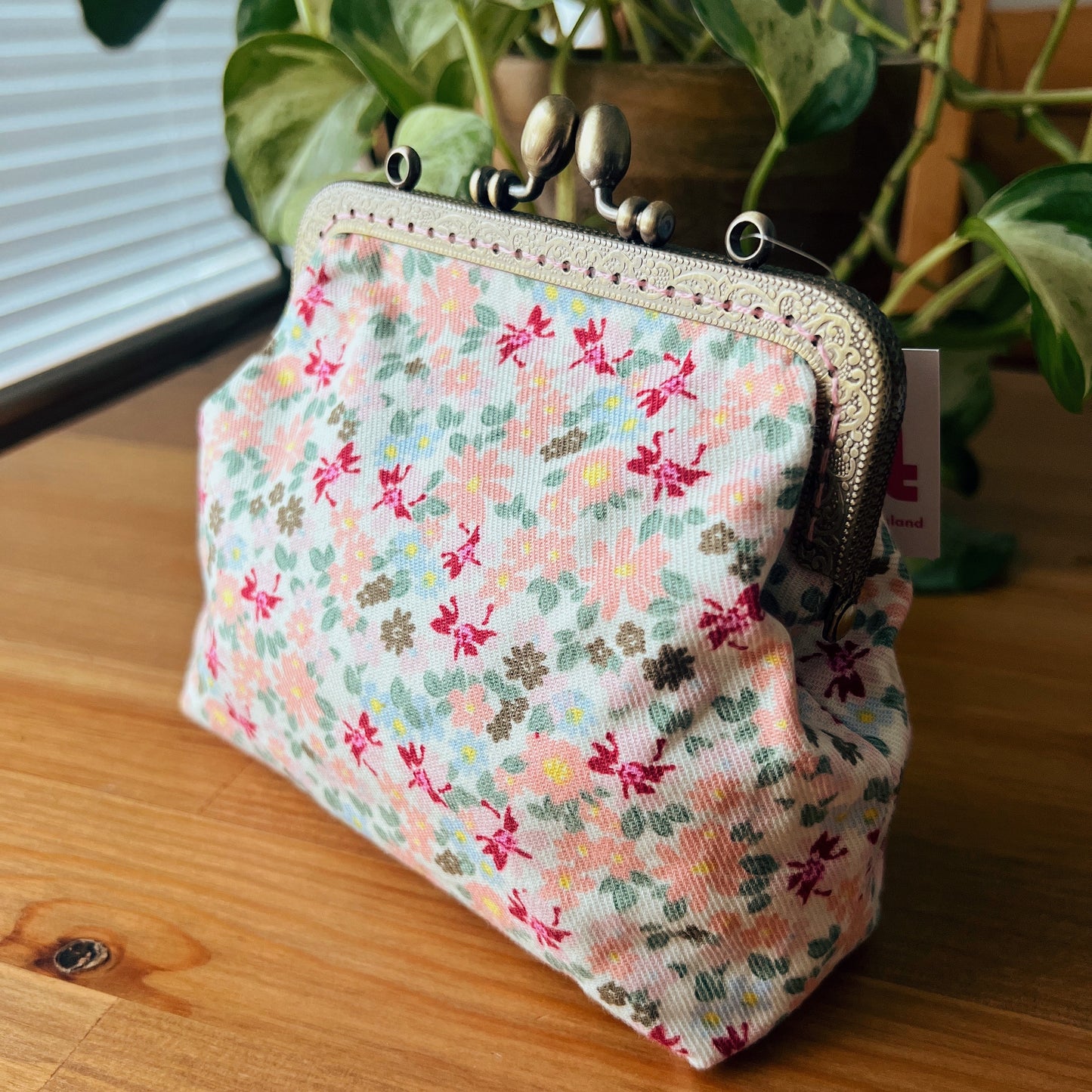 Floral Delight Handcrafted Pouch - Pink Mini Floral