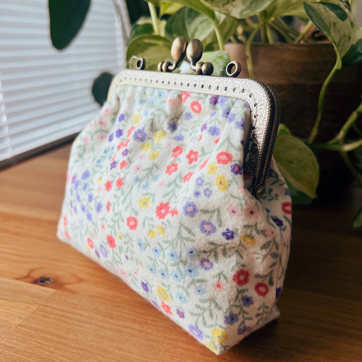 Floral Delight Handcrafted Pouch - Spring Mini Floral