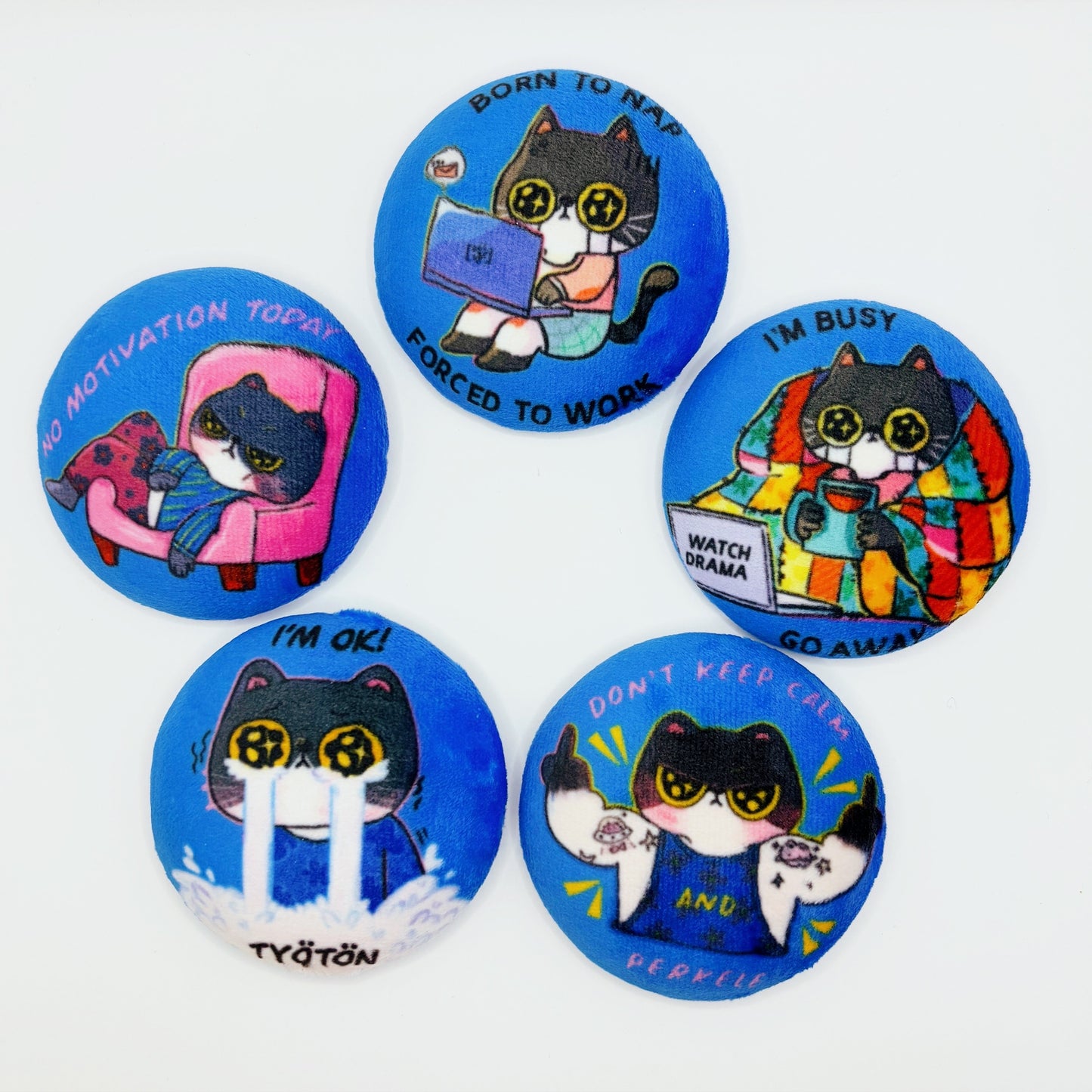 Born To Nap | Plush Button Pin