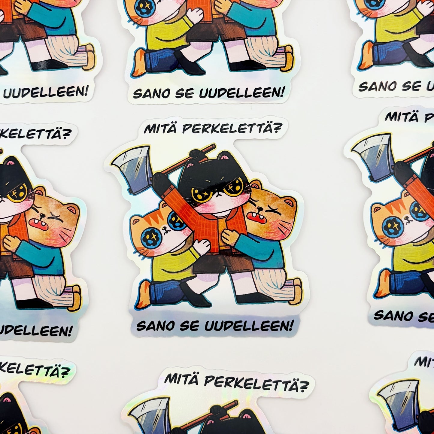 Mitä Perkelettä? | Waterproof Holographic Sticker