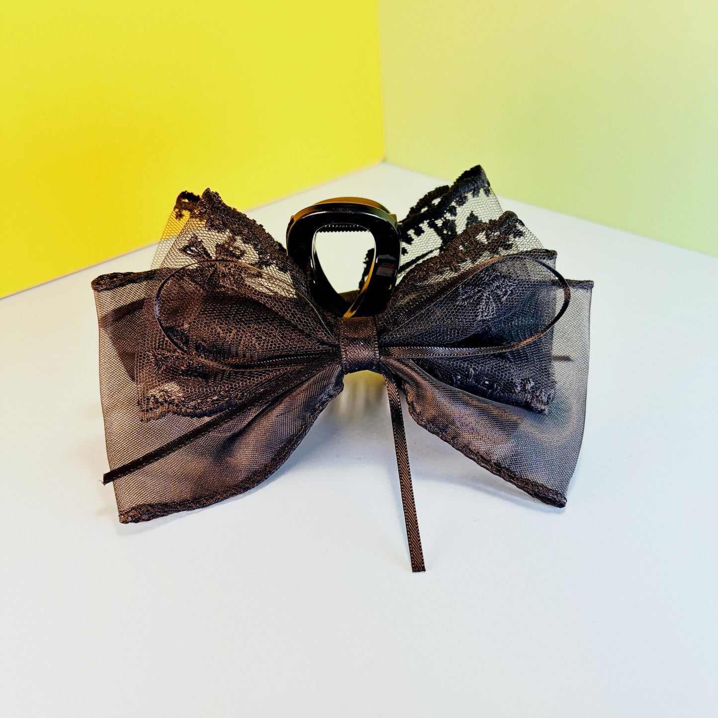 Organza Lace Ribbon Claw Clip