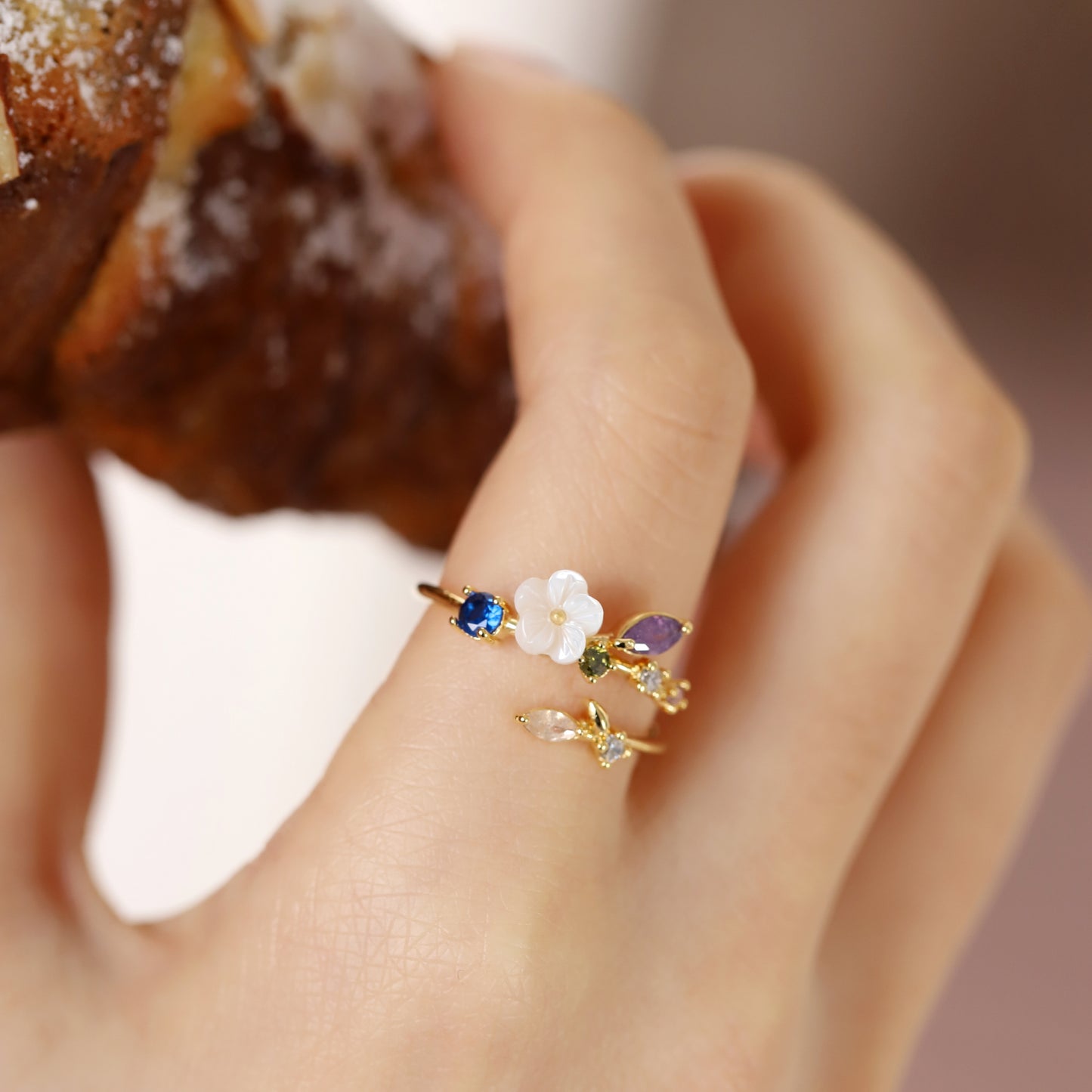 Snowdrop Pearl Ring