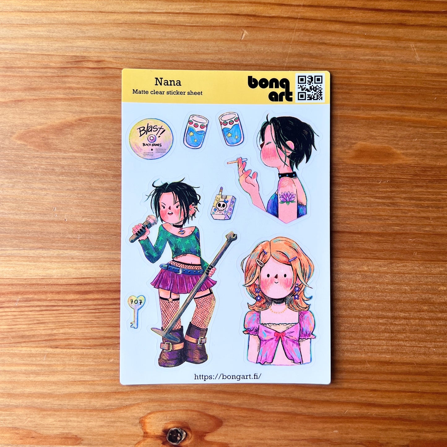 Nana | Waterproof Matte Clear Sticker Sheet