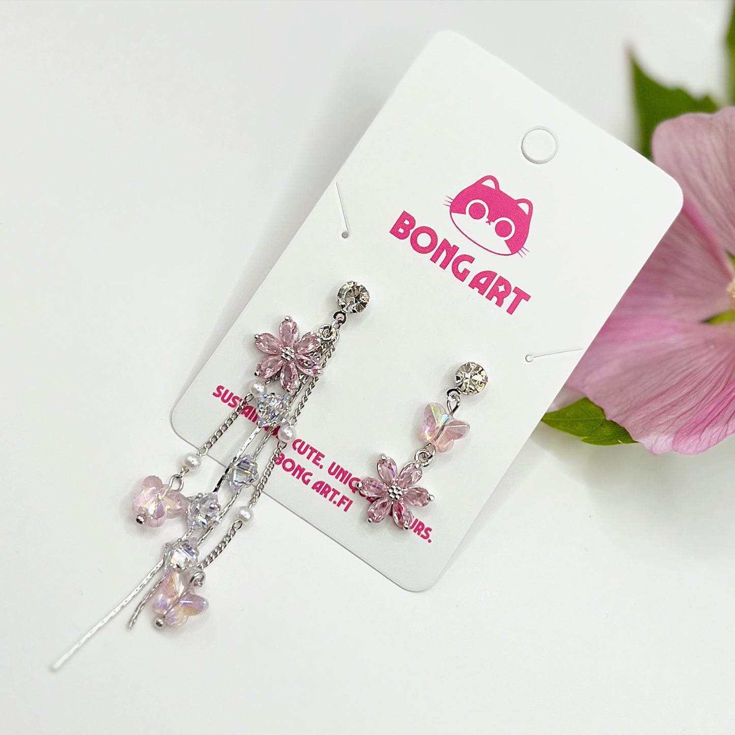 Dangling Flower Earrings