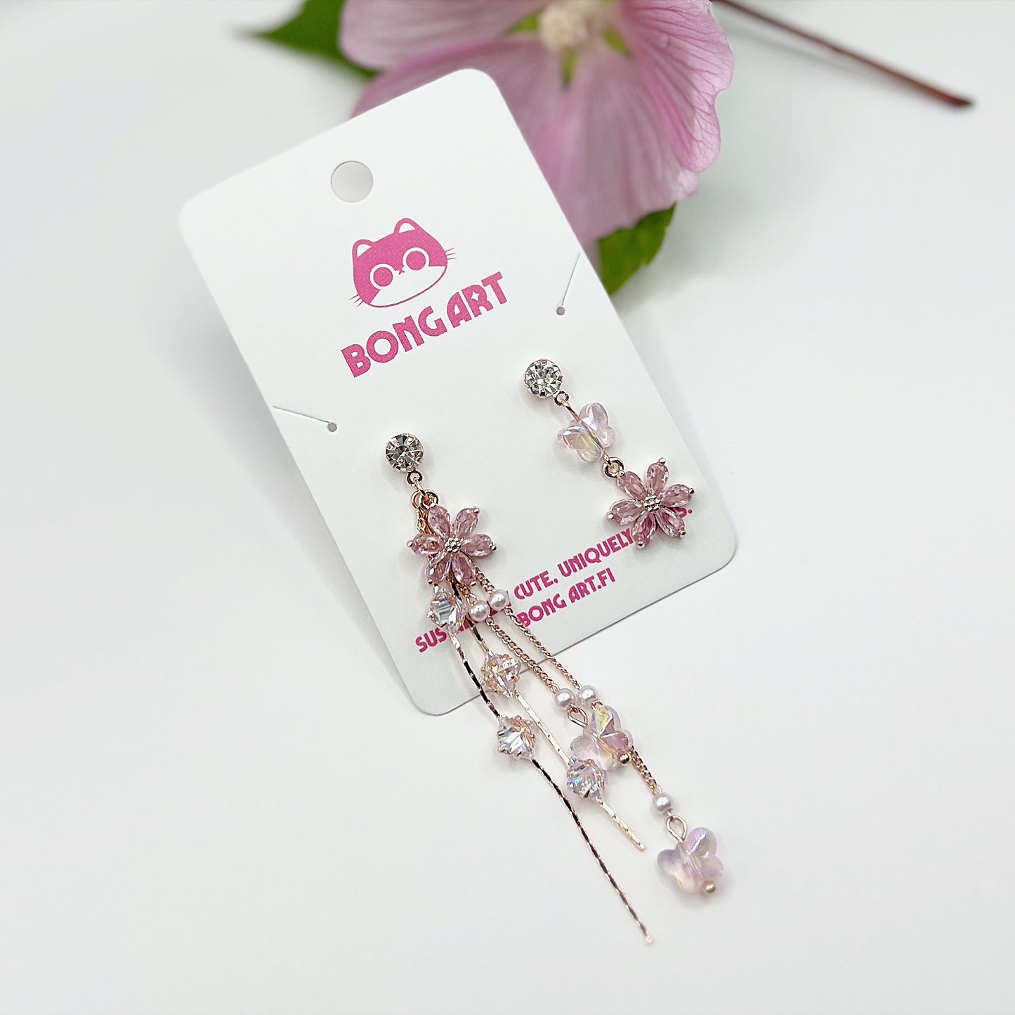 Dangling Flower Earrings
