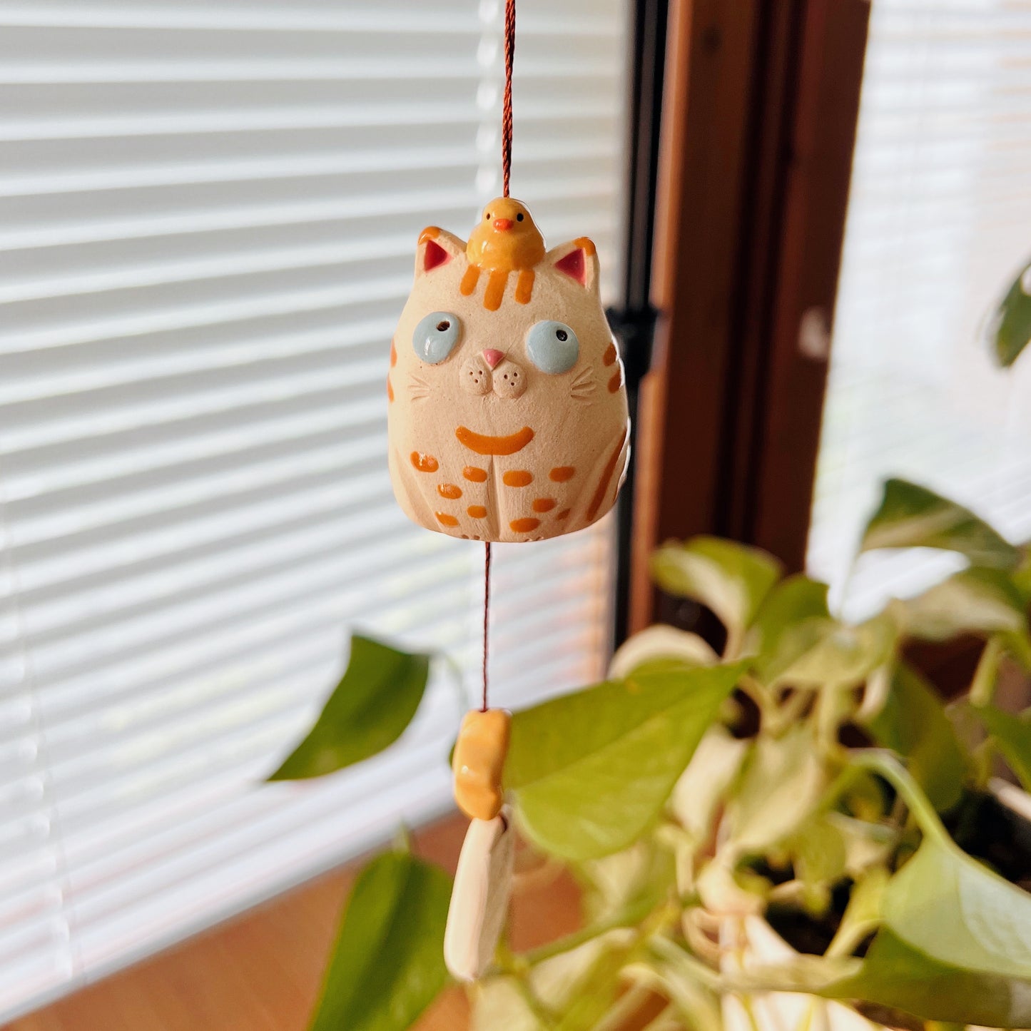 Handmade Ceramic Cat Wind Chime - Onnea