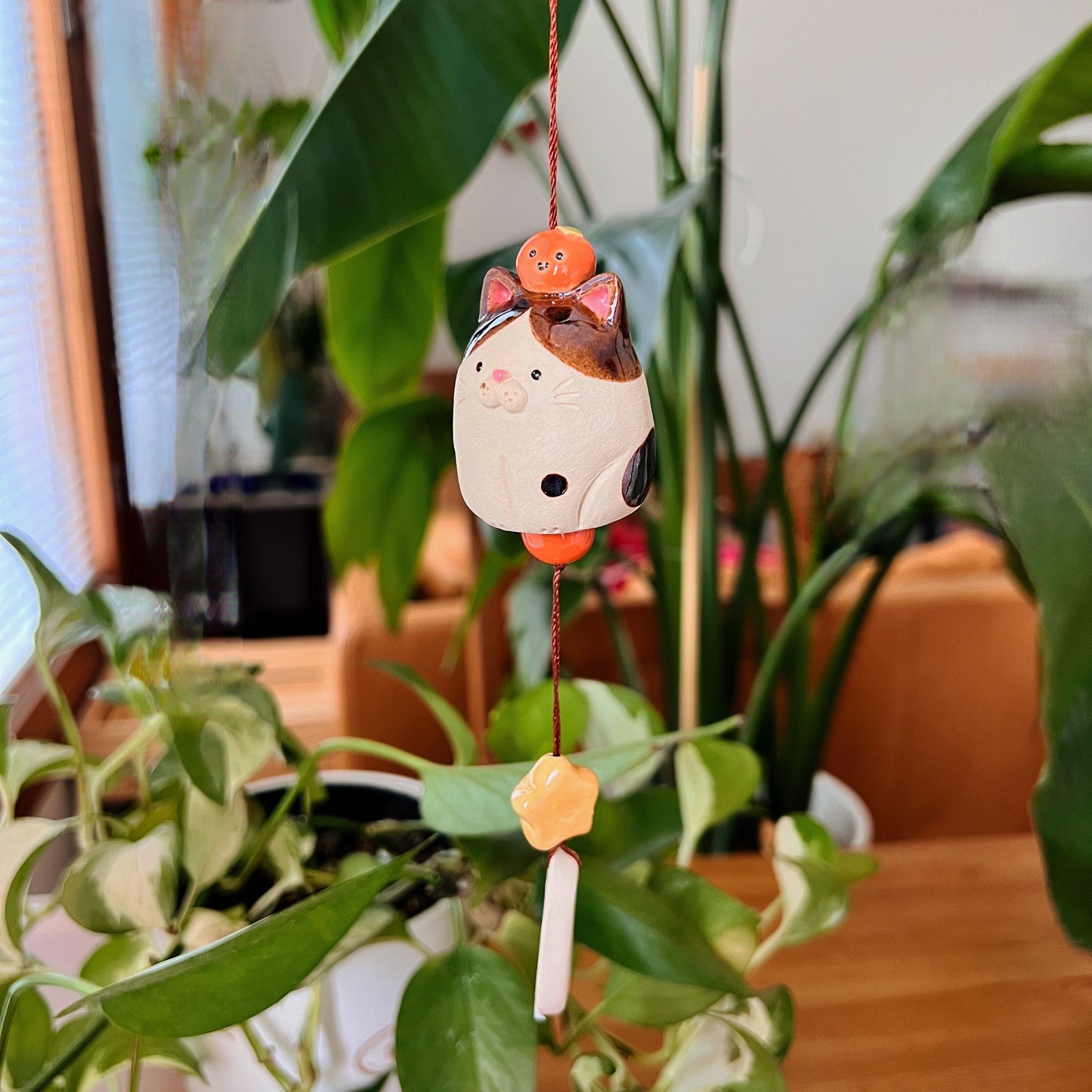 Handmade Ceramic Cat Wind Chime - Onnea