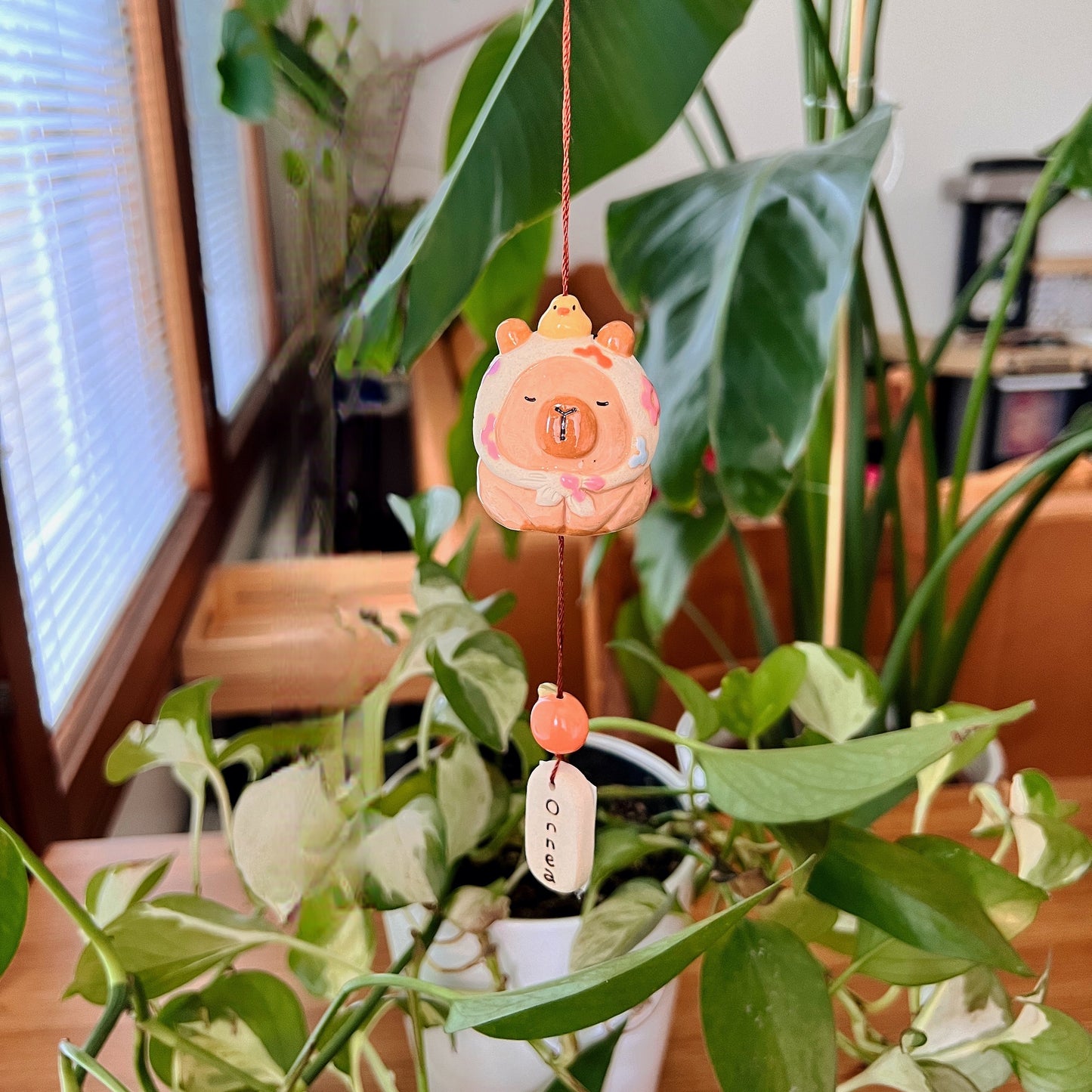 Handmade Ceramic Cat Wind Chime - Onnea