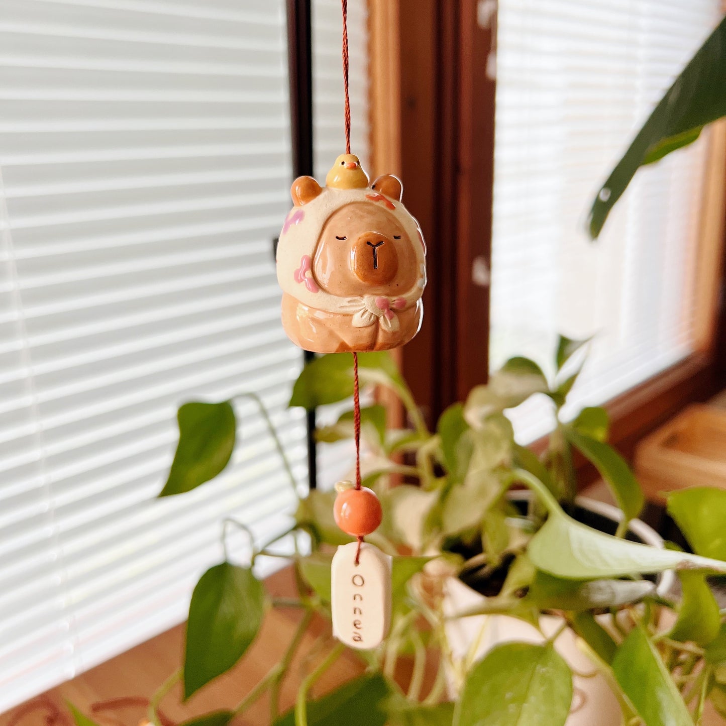 Handmade Ceramic Cat Wind Chime - Onnea