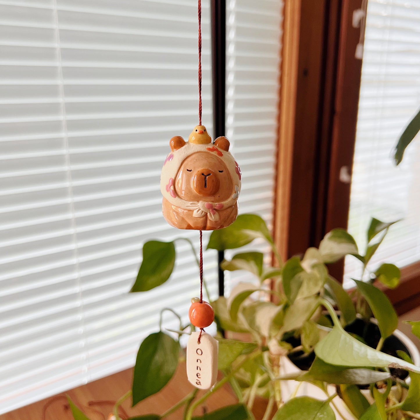Handmade Ceramic Cat Wind Chime - Onnea