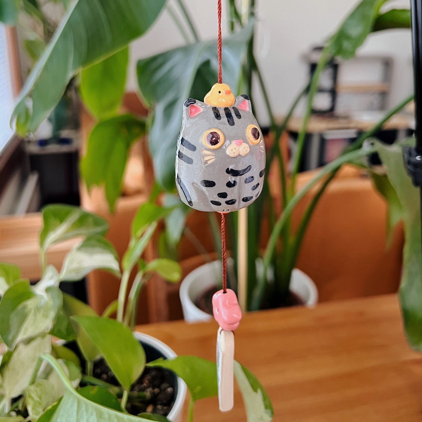 Handmade Ceramic Cat Wind Chime - Finland