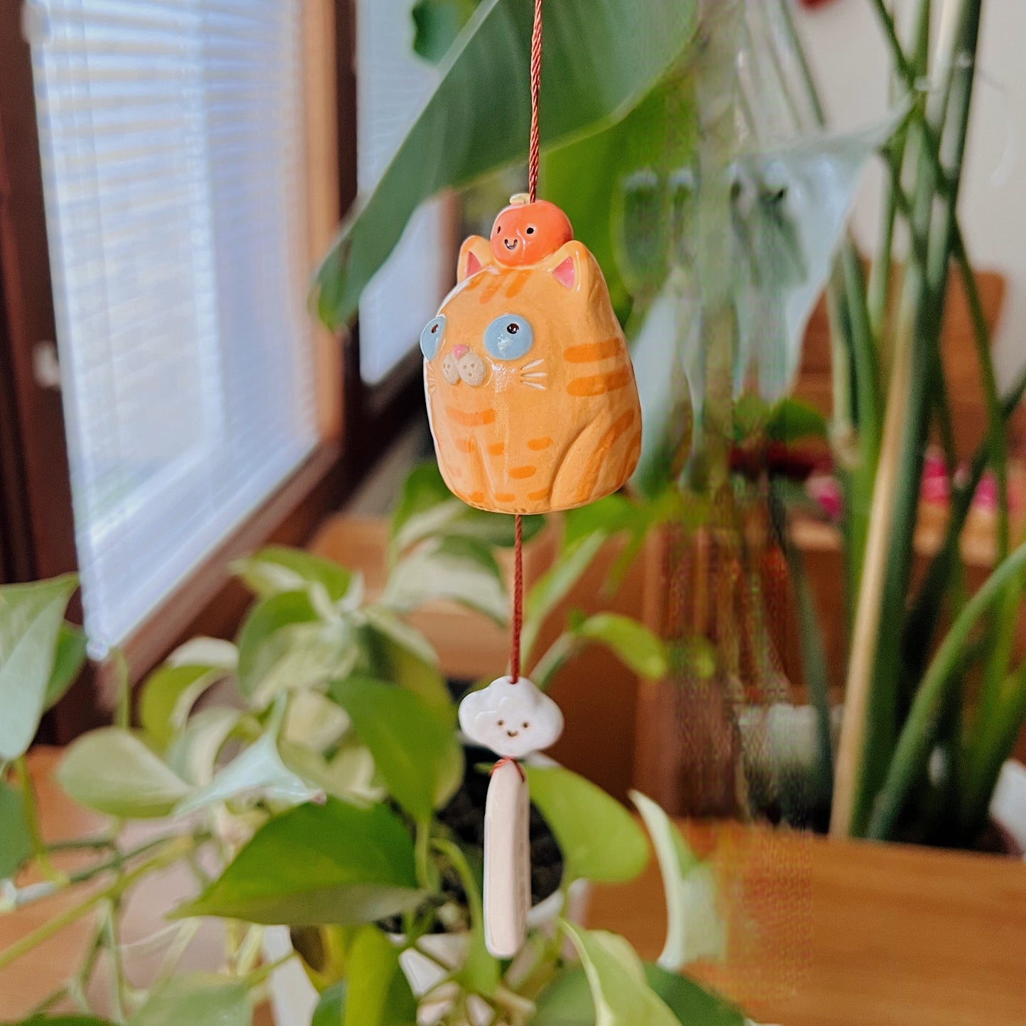 Handmade Ceramic Cat Wind Chime - Finland
