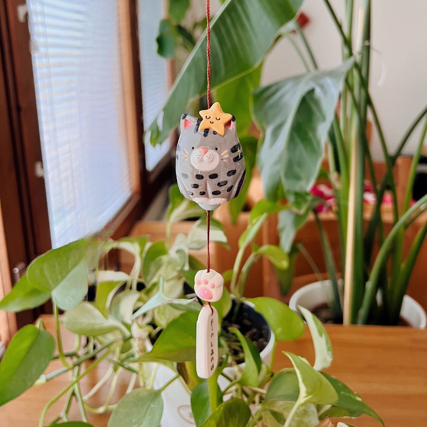 Handmade Ceramic Cat Wind Chime - Finland
