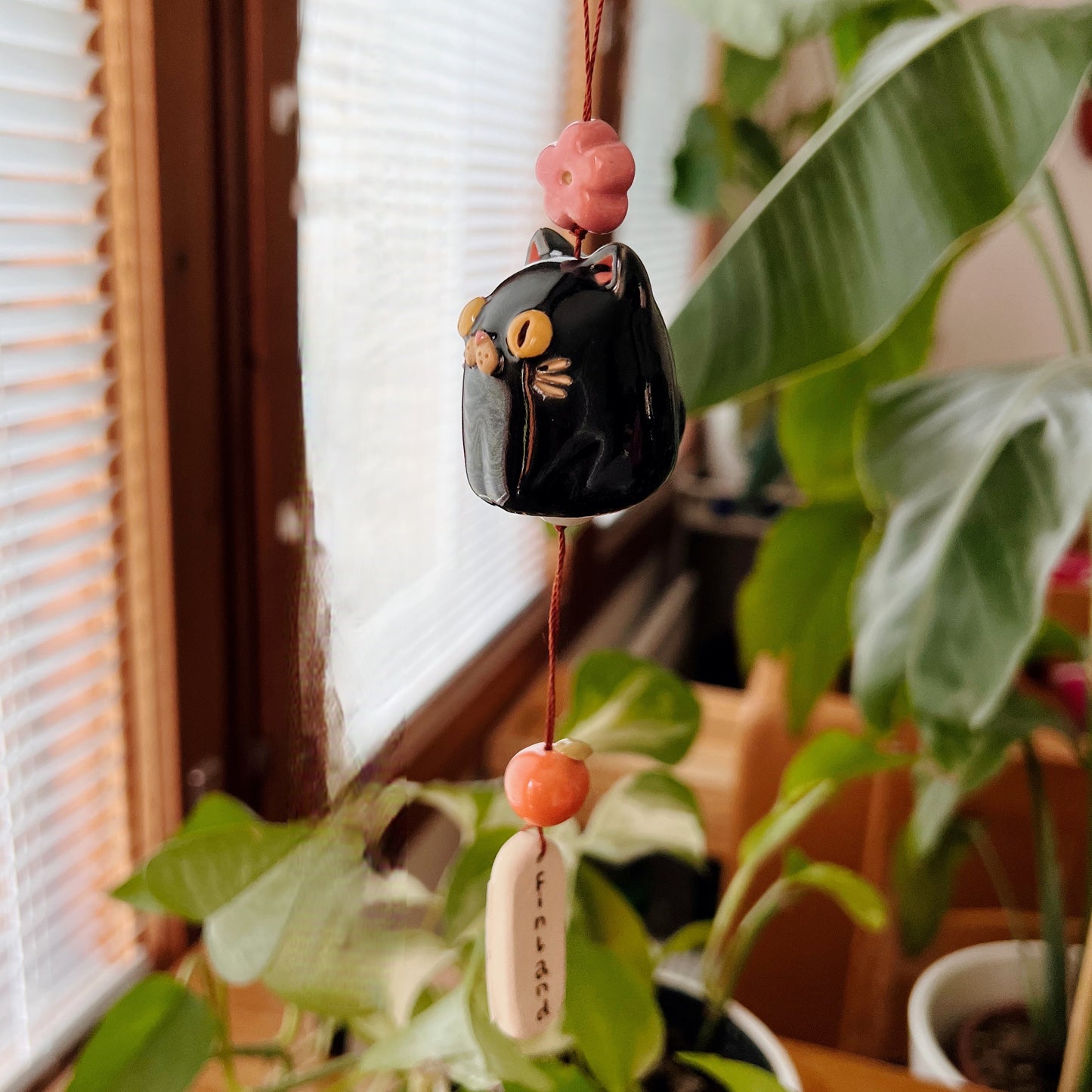 Handmade Ceramic Cat Wind Chime - Finland