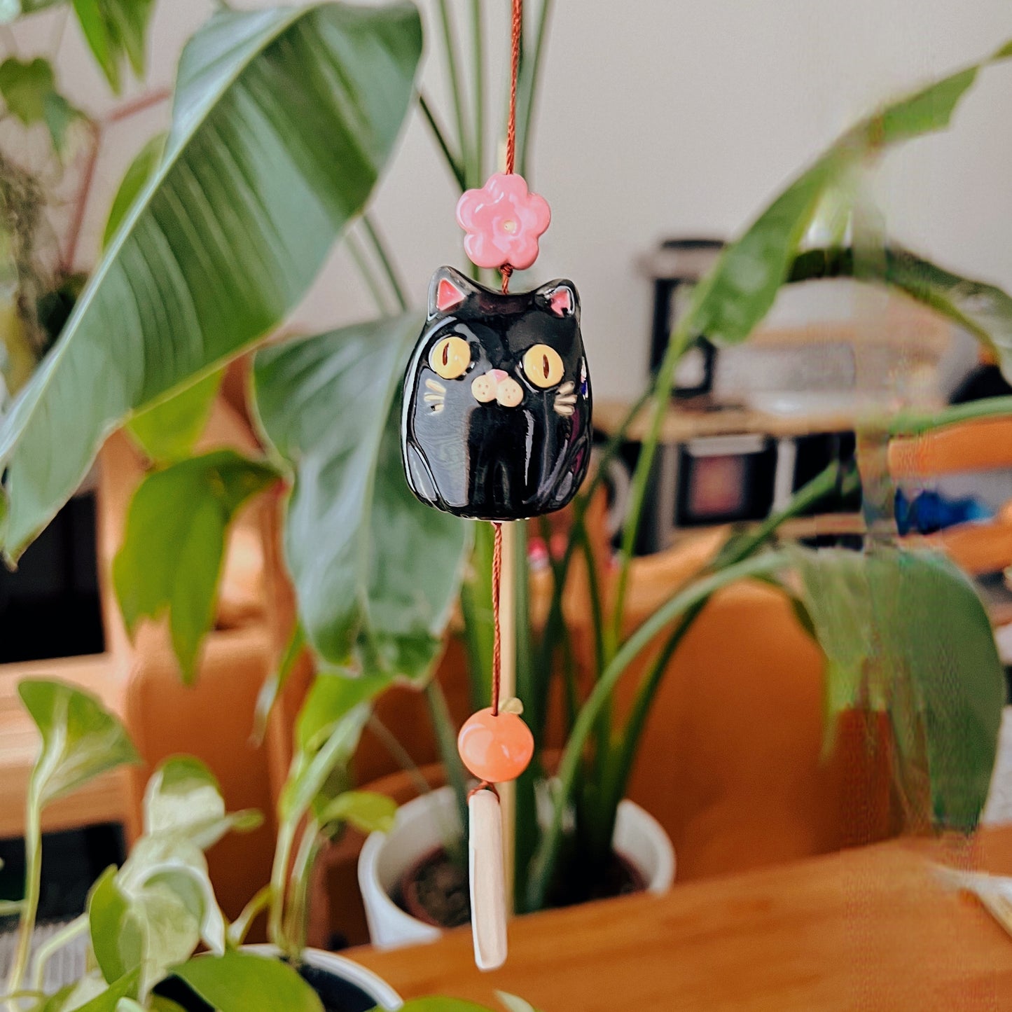 Handmade Ceramic Cat Wind Chime - Finland