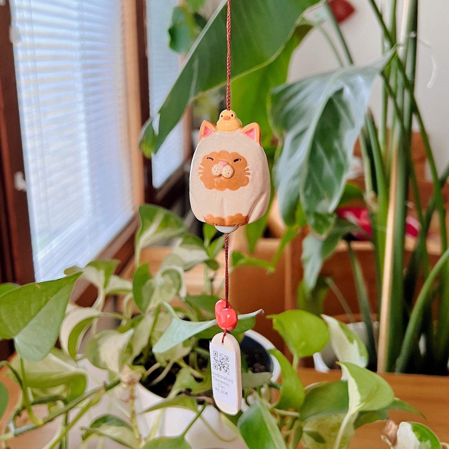 Handmade Ceramic Cat Wind Chime - Finland