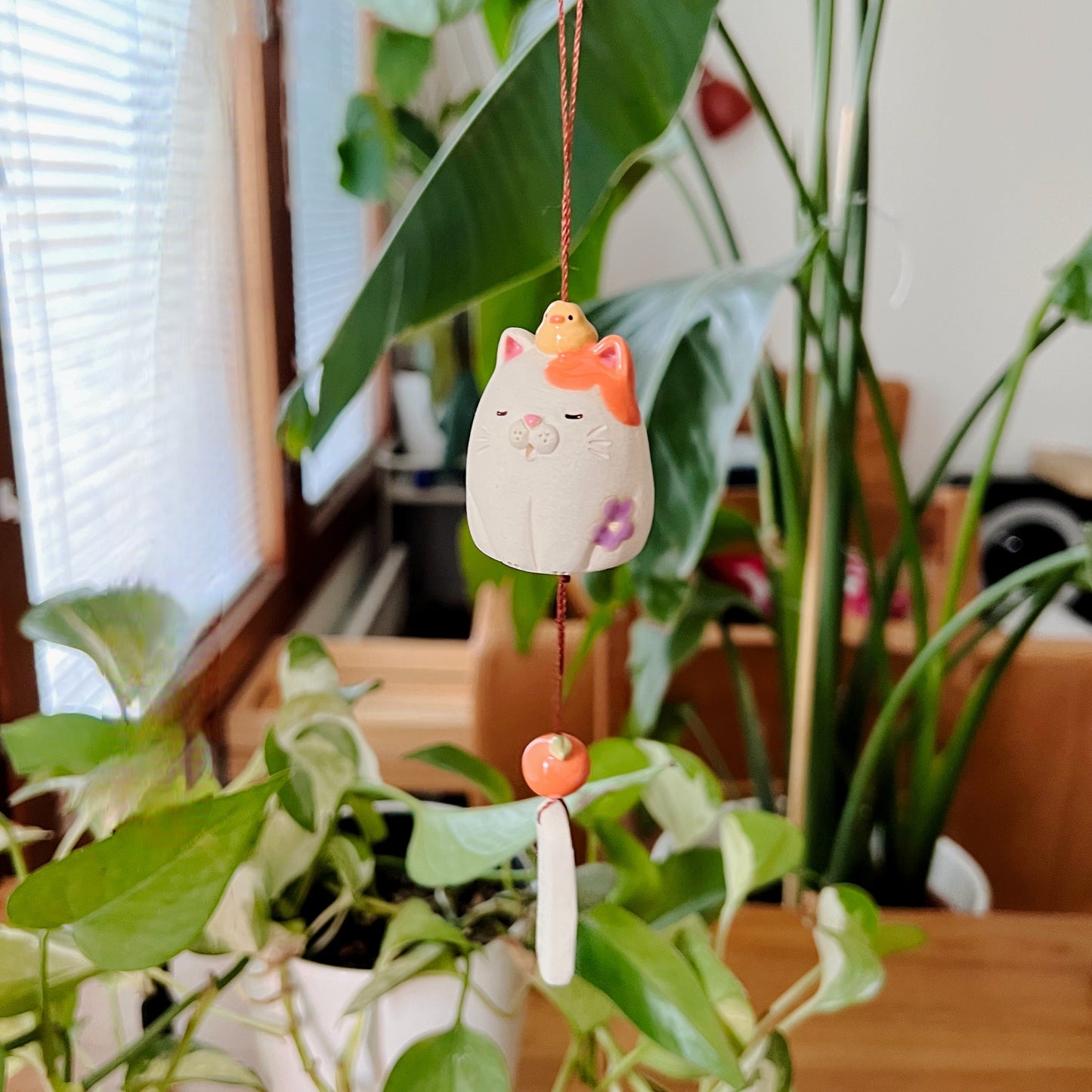 Handmade Ceramic Cat Wind Chime - Finland