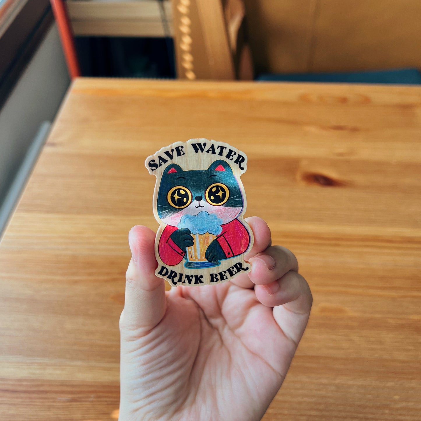 Save Water Drink Beer | Wooden Magnets