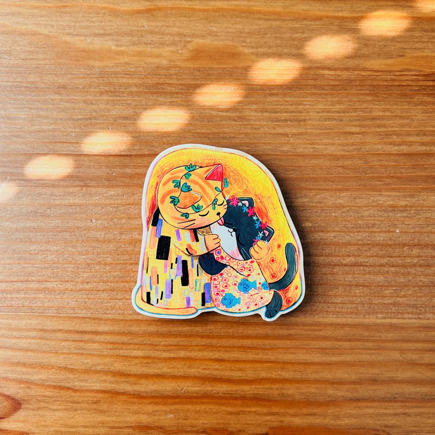 The Kiss | Wooden Magnets