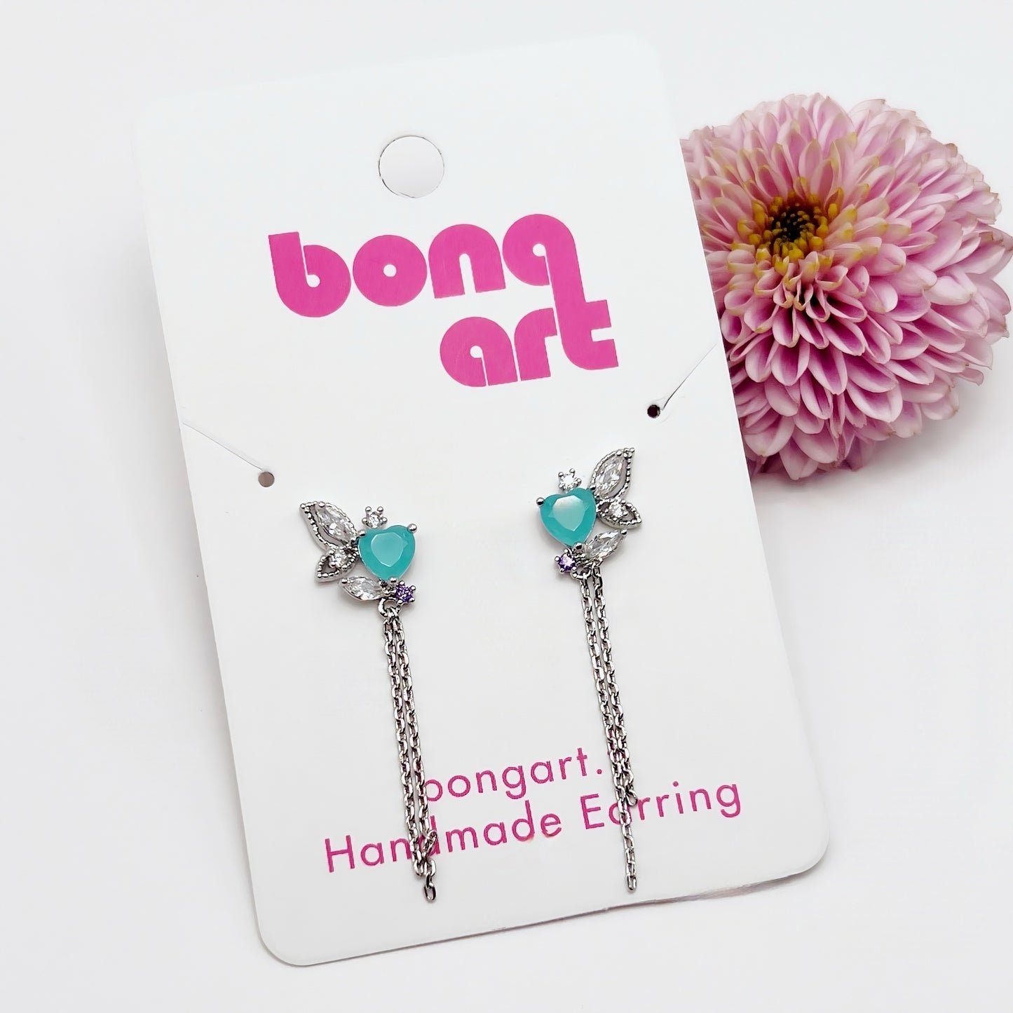 Radiant Emerald Heart Earrings