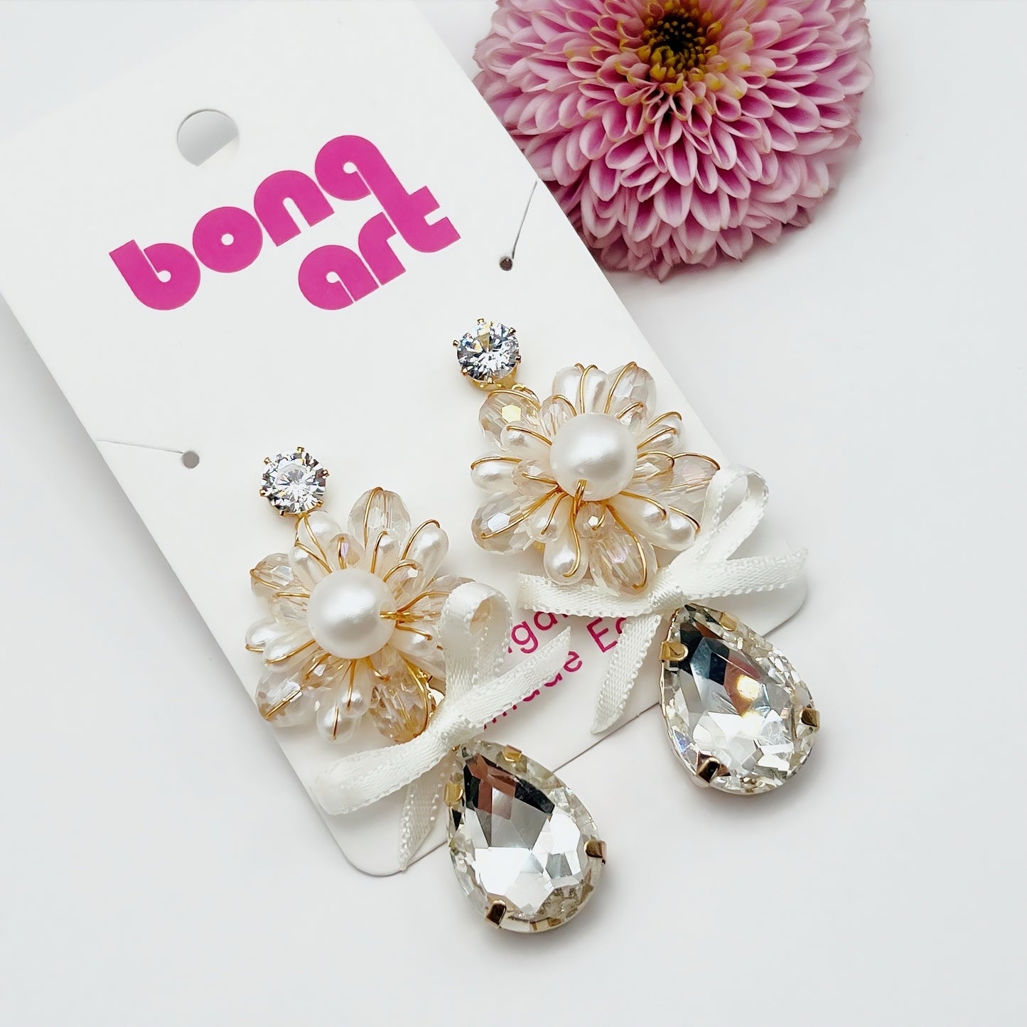 Shimmering Teardrop Pearl Earrings