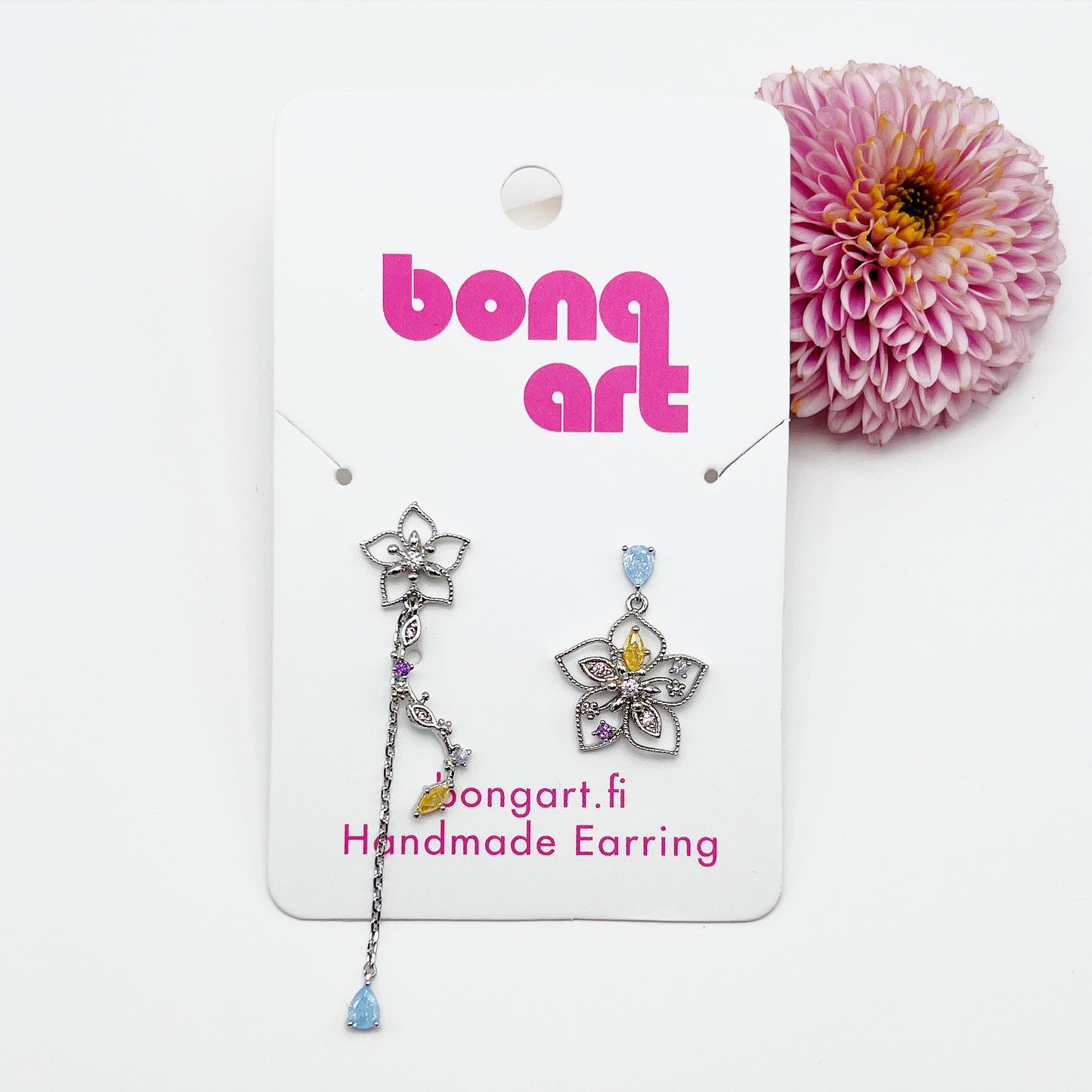 Sparkling Flower Earrings