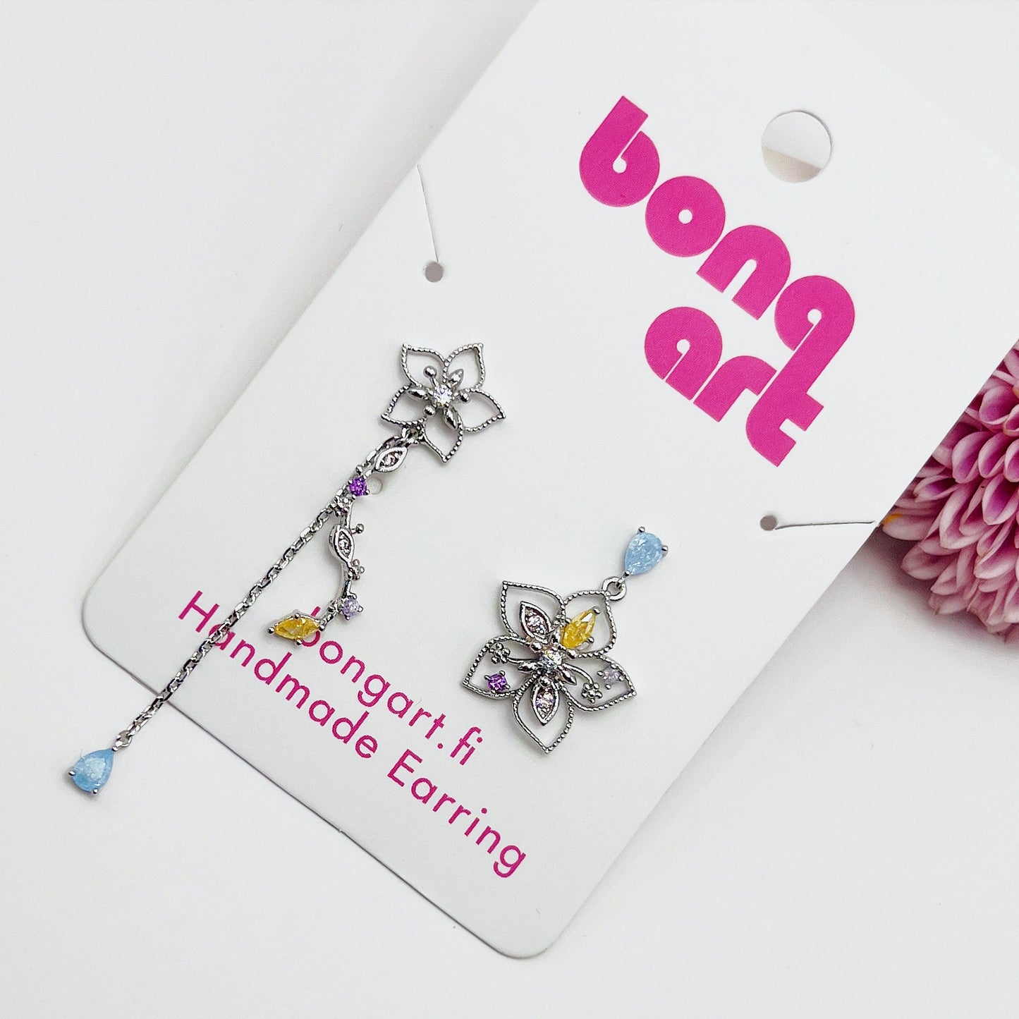 Sparkling Flower Earrings