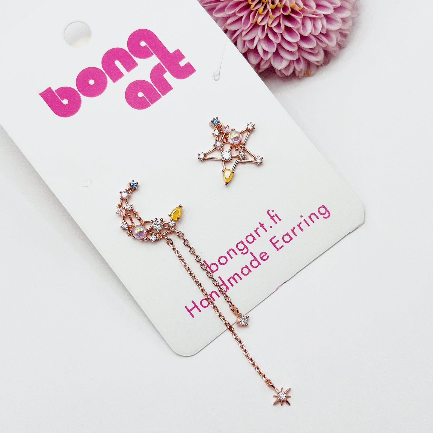 Twinkling Moon & Star Earrings