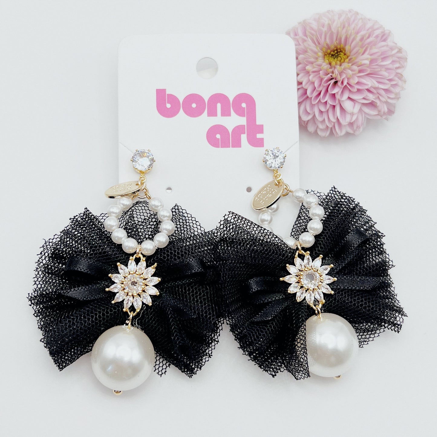 Mystic Pearl Bow Earrings