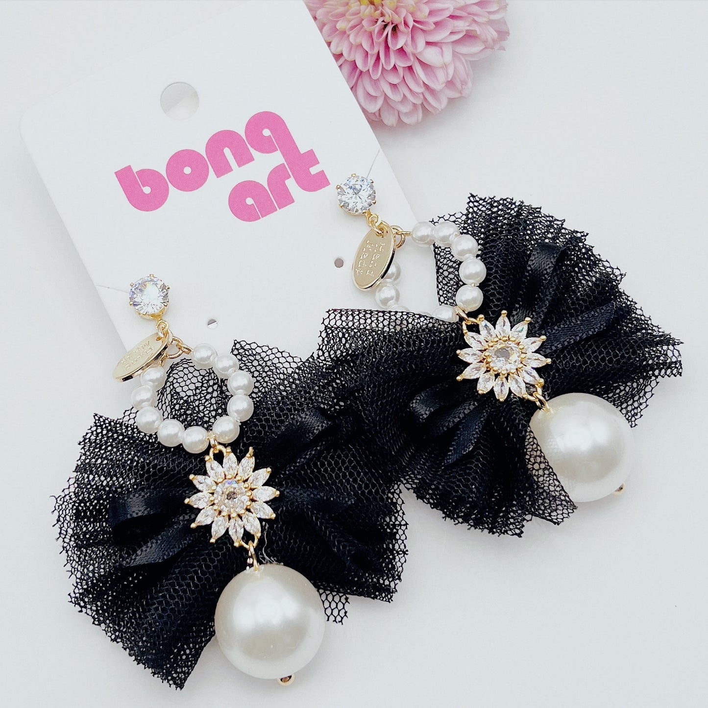 Mystic Pearl Bow Earrings