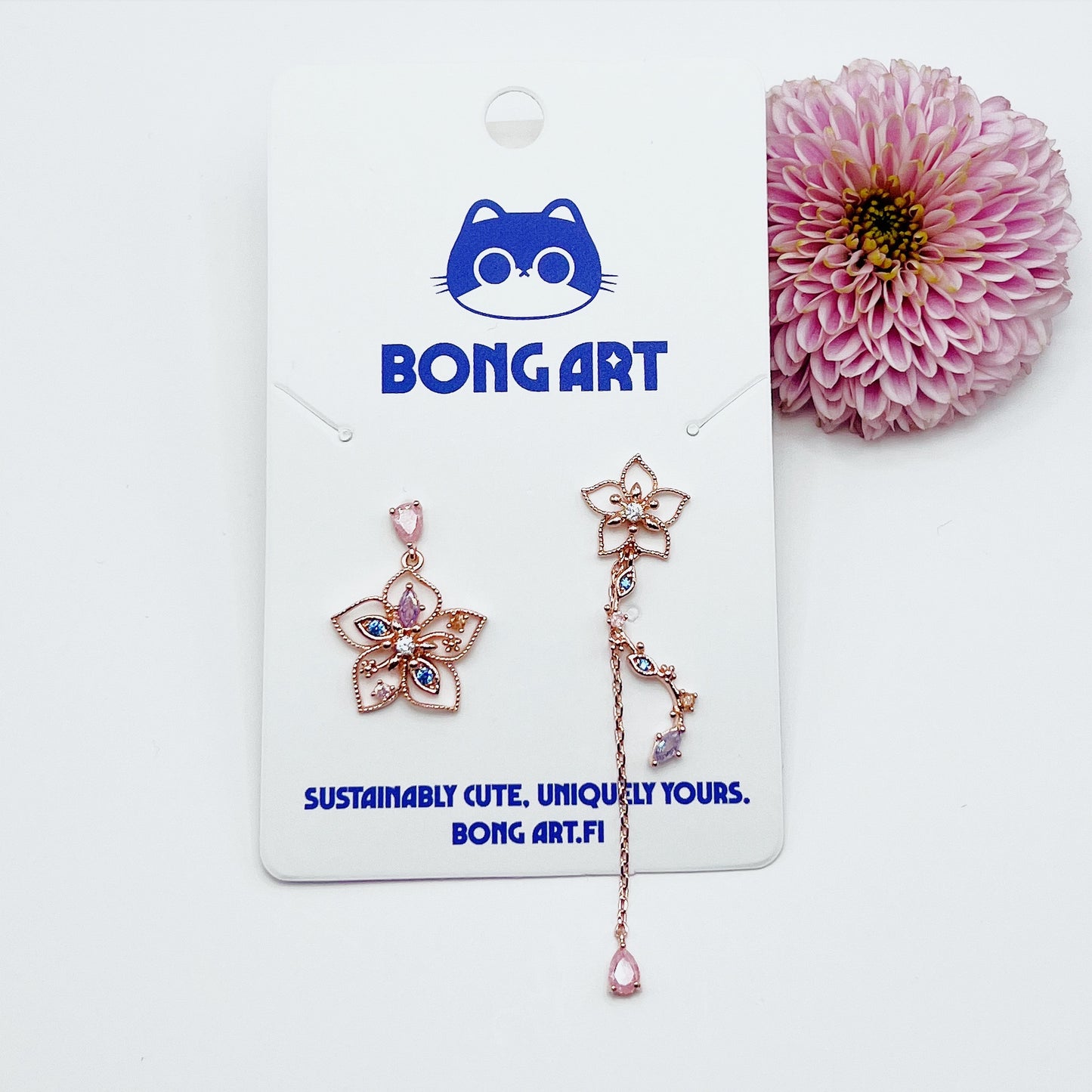 Sparkling Flower Earrings