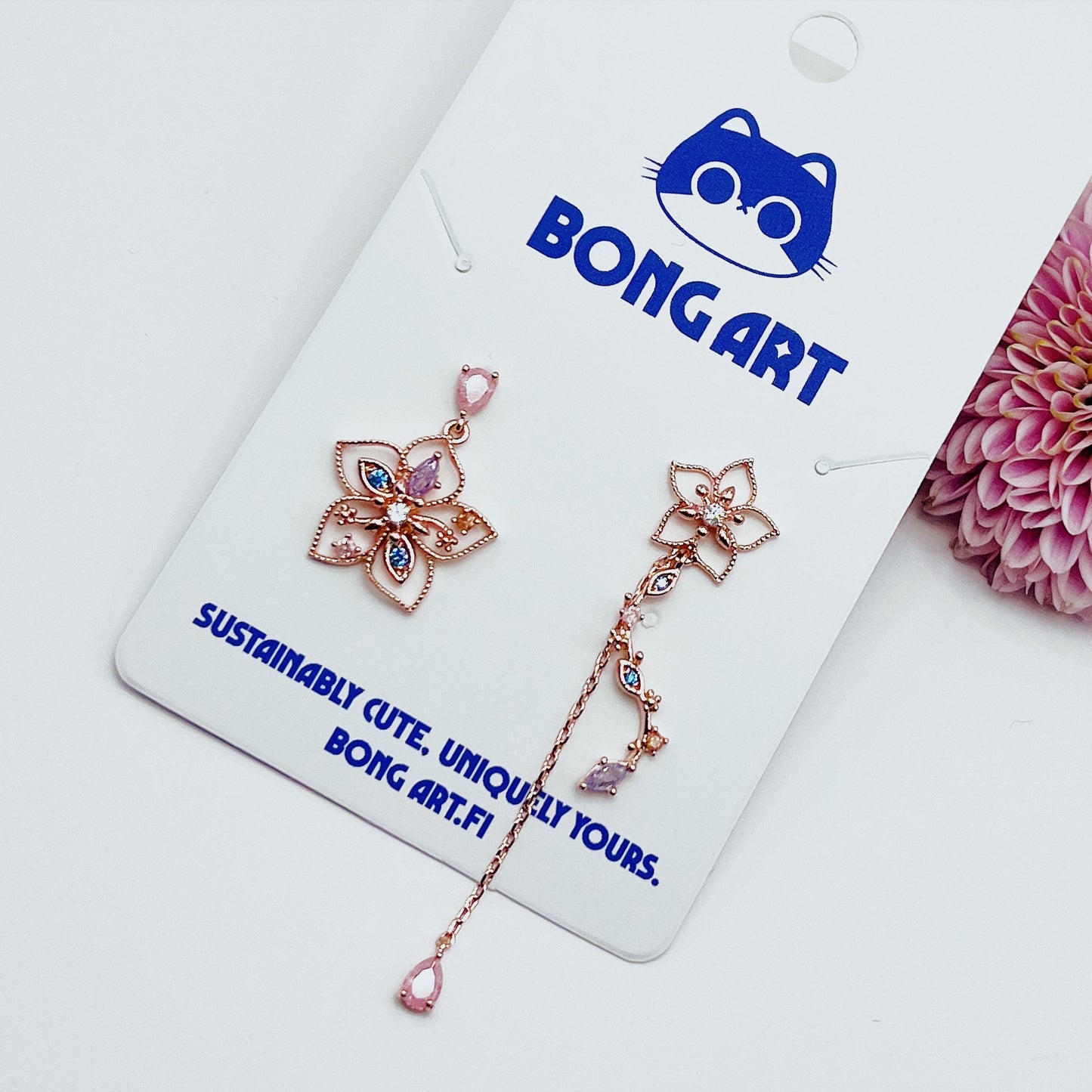 Sparkling Flower Earrings