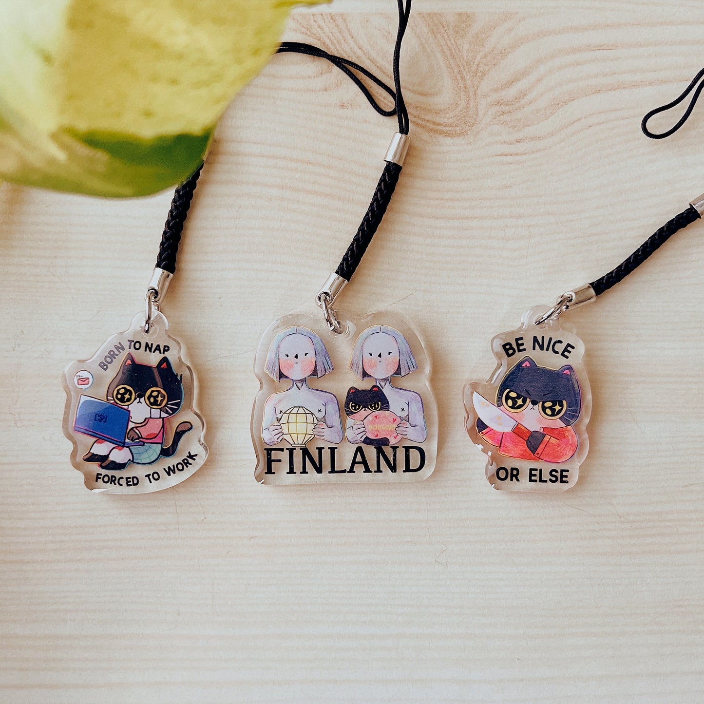 Born To Nap | Clear Acrylic Phone Charm