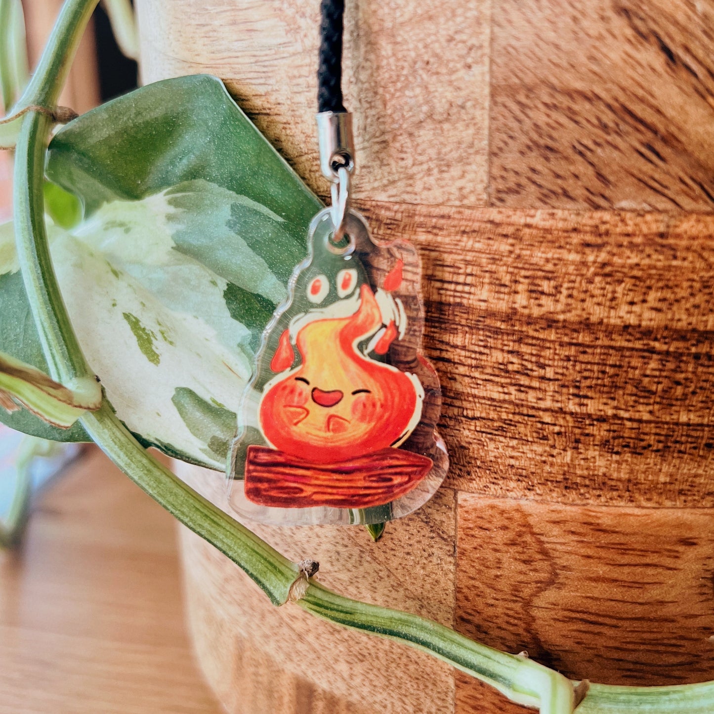 Calcifer | Clear Acrylic Phone Charm