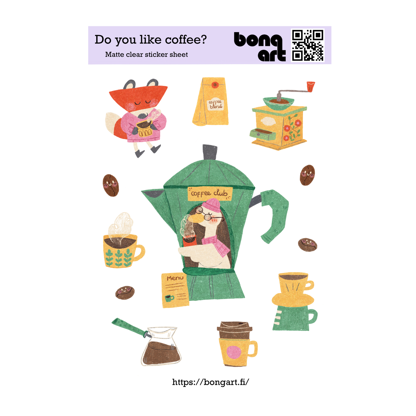 Do You Like Coffee? | Waterproof Matte Clear Sticker Sheet