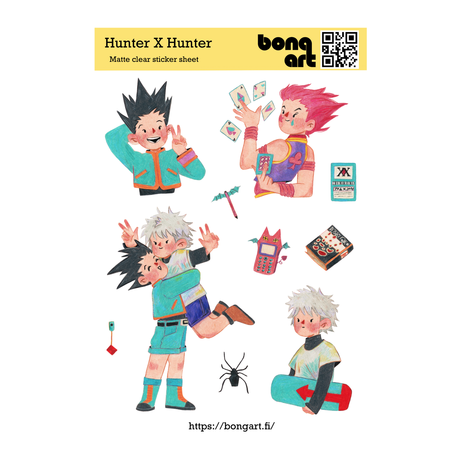 Hunter X Hunter | Waterproof Matte Clear Sticker Sheet