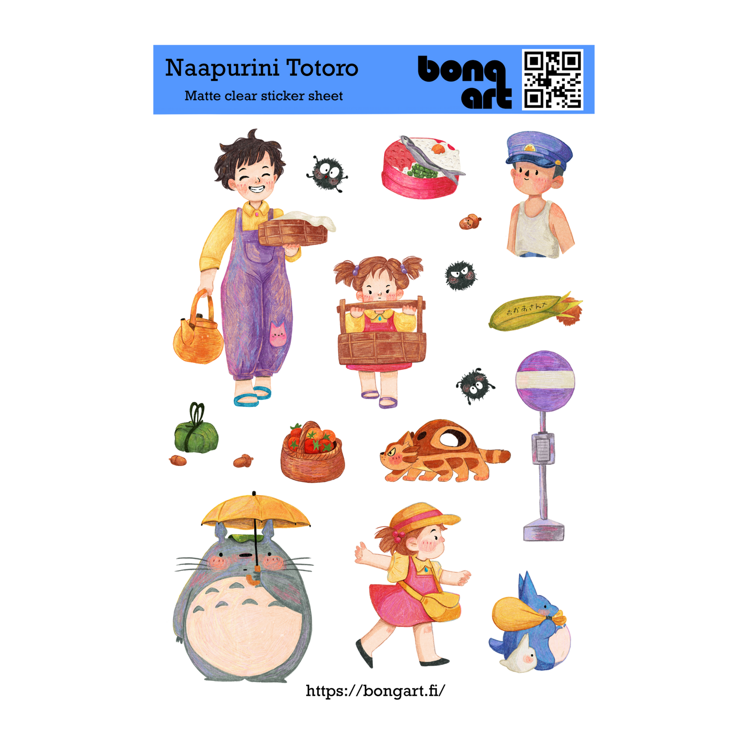 Totoro | Waterproof Matte Clear Sticker Sheet