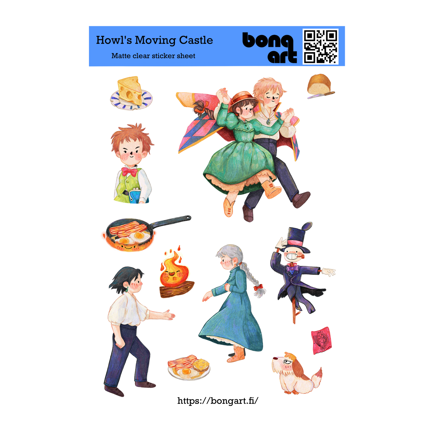 Howl's Moving Castle | Waterproof Matte Clear Sticker Sheet