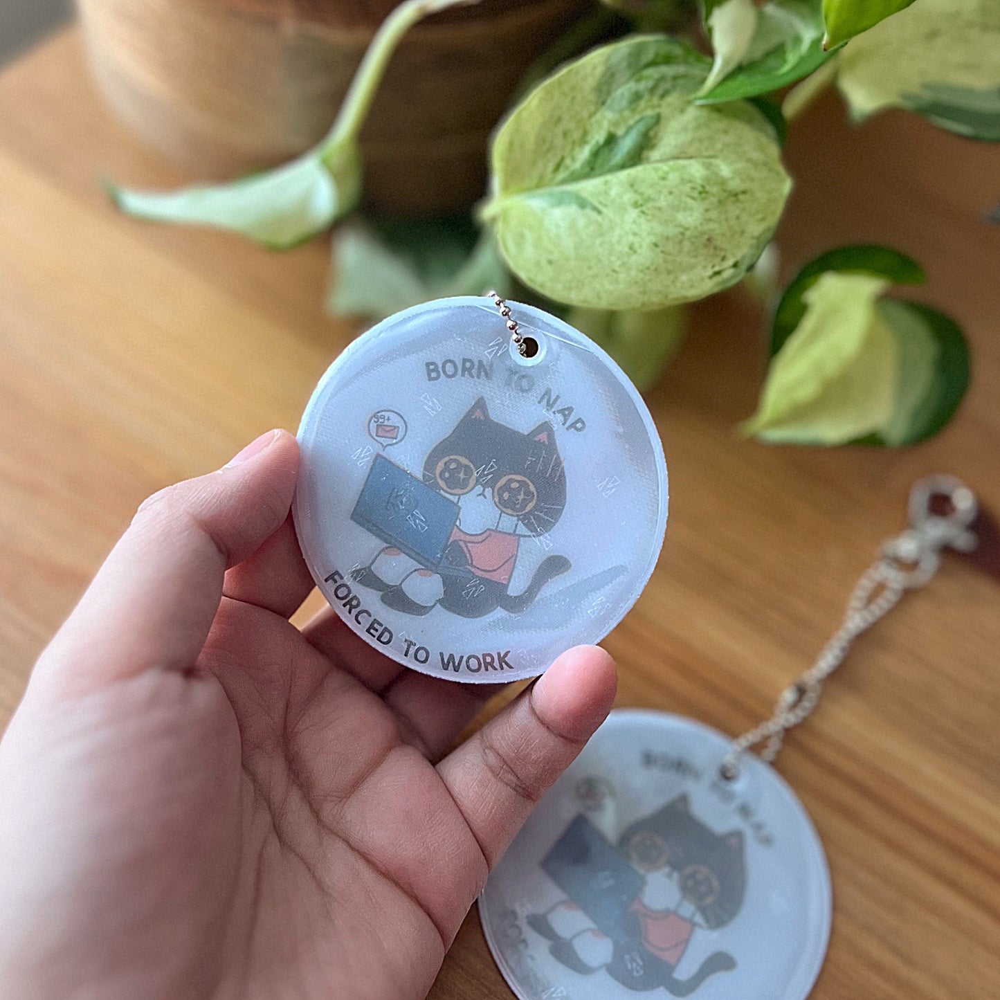 Reflective Keychain - Born To Nap