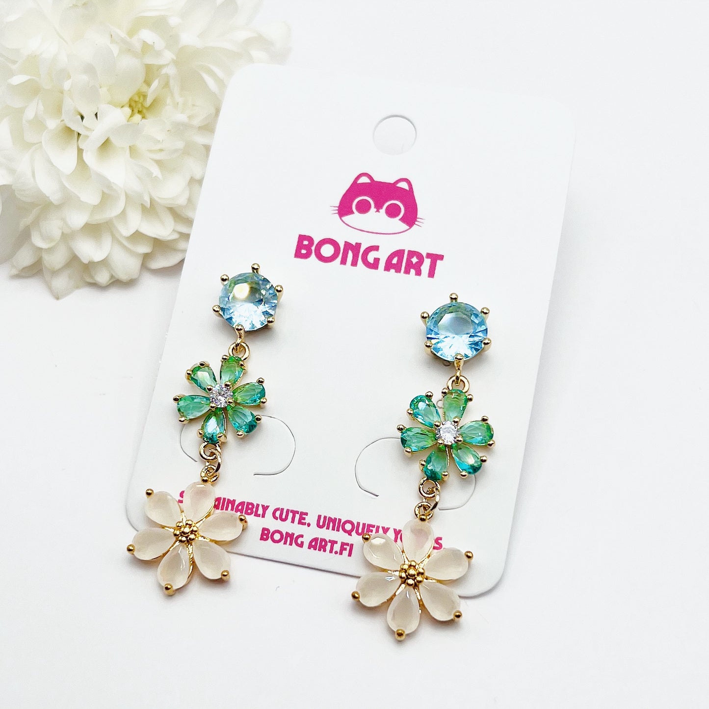 Moonlit Daisy Earrings