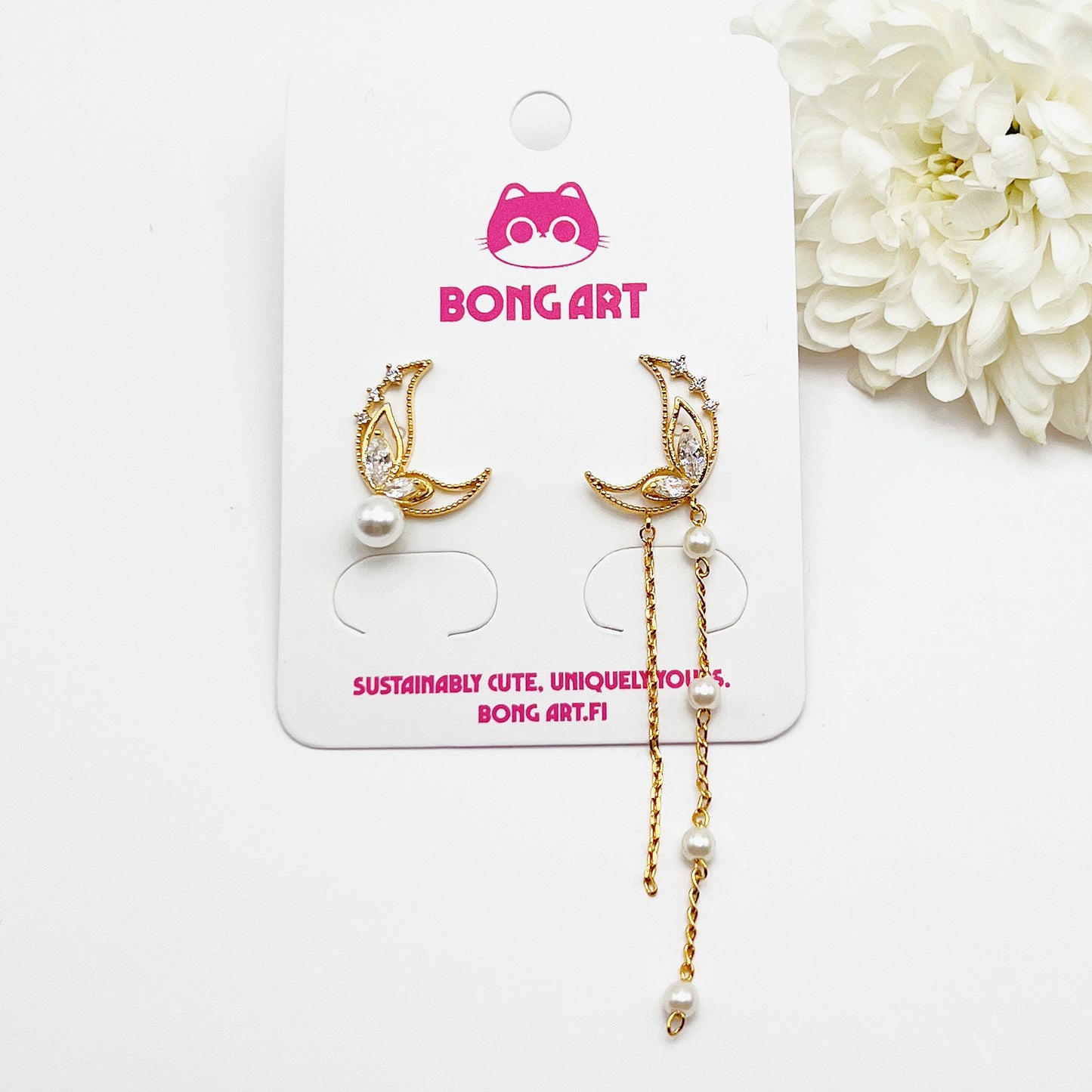 Twinkling Crescent Night Earrings