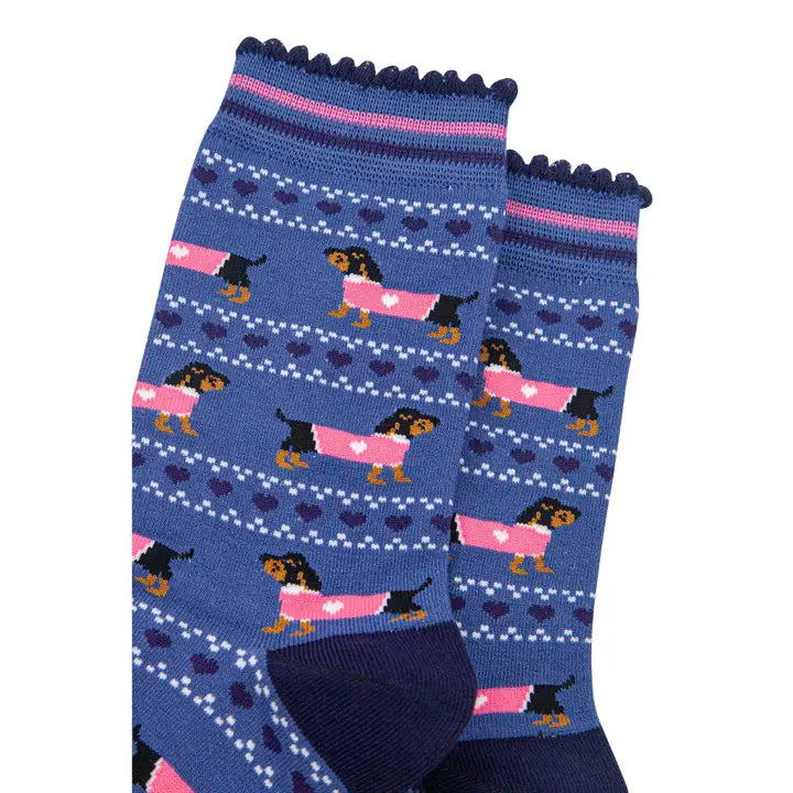 Women's Bamboo Socks - Sausage Dogs