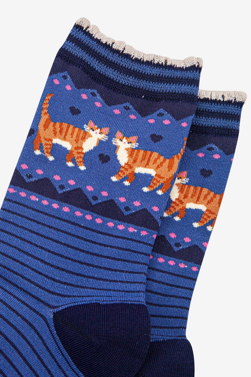 Women's Bamboo Socks - Ginger Cats