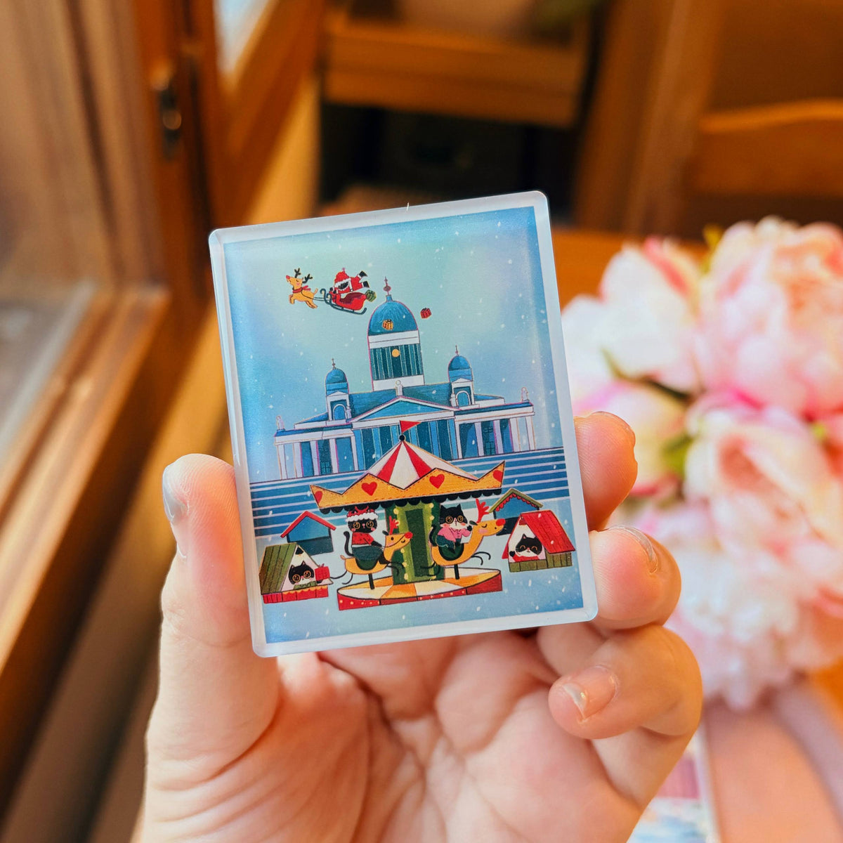 Finland Christmas Market | Clear Acrylic Fridge Magnets