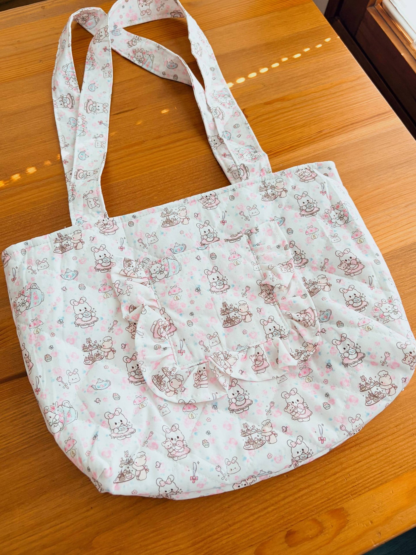 Handmade Quilted Tote Bag – Size S