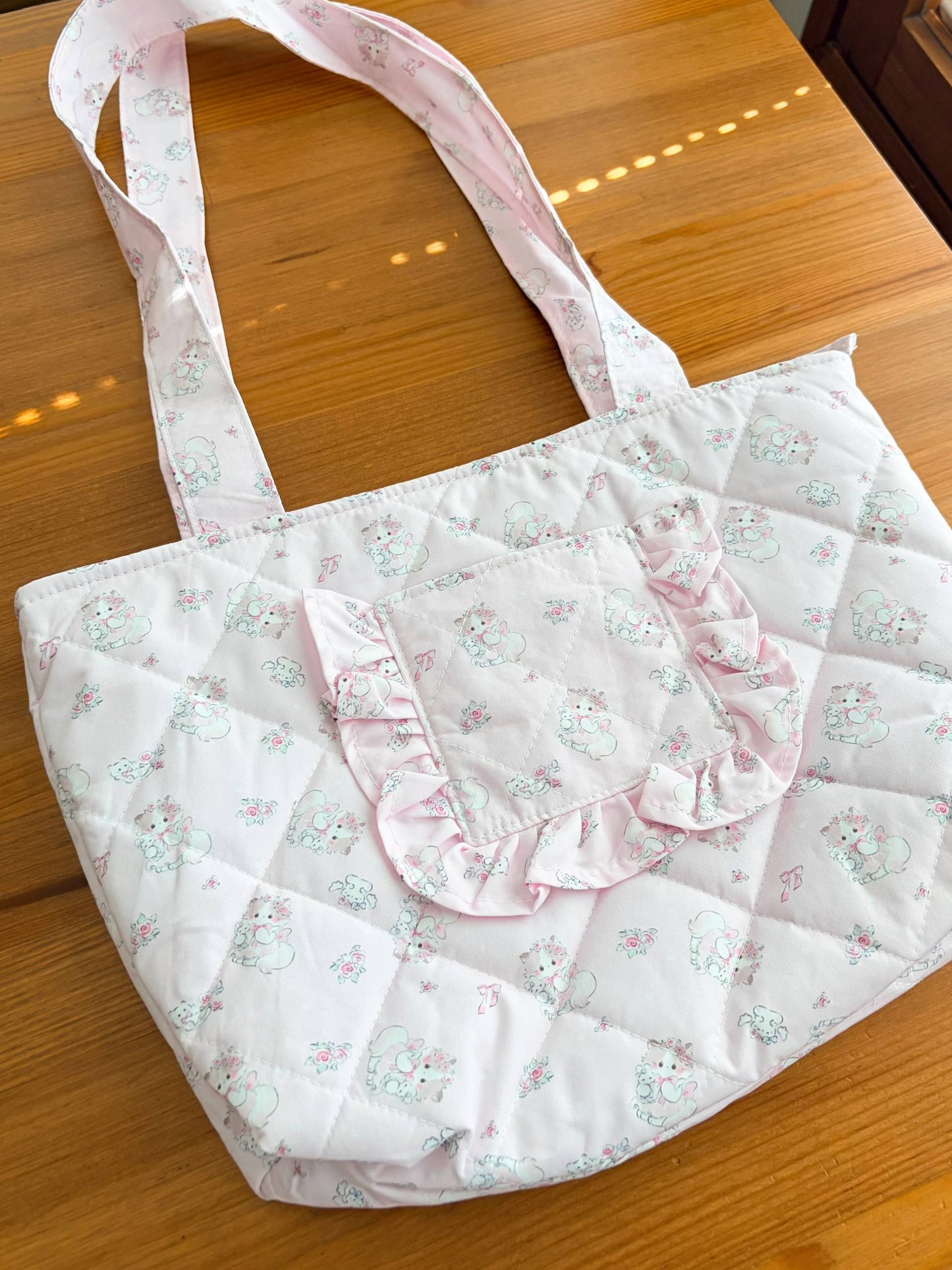 Handmade Quilted Tote Bag – Size S