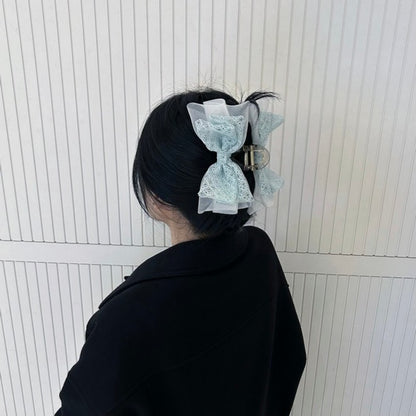 Soft Girl Organza Bow Hair Clip